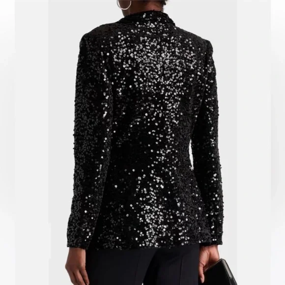Philosophy Black Sequin Blazer Jacket Size Small NWT - Picture 3 of 15